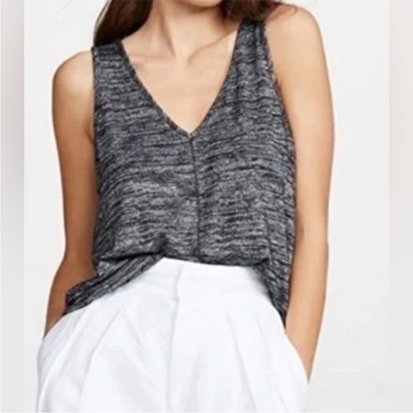 RAG & BONE Hudson Heathered V-Neck Tank Top - Large - Picture 6 of 6